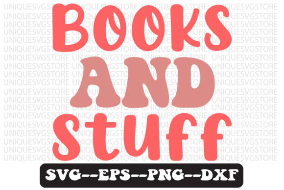 Books and Stuff Groovy Retro Svg Design Review