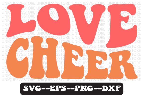 Love Cheer Groovy Retro Svg Design Review