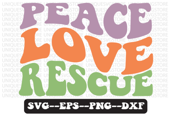 Peace Love Rescue Retro Svg Design Review